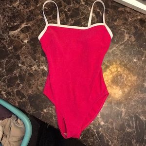 Size 12 pink one piece bathing suit